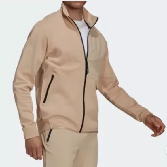 Adidas HK4498 4CMTE Track Zip Top Light Windbreaker Jacket Magic Tan (M - Picture 1 of 11